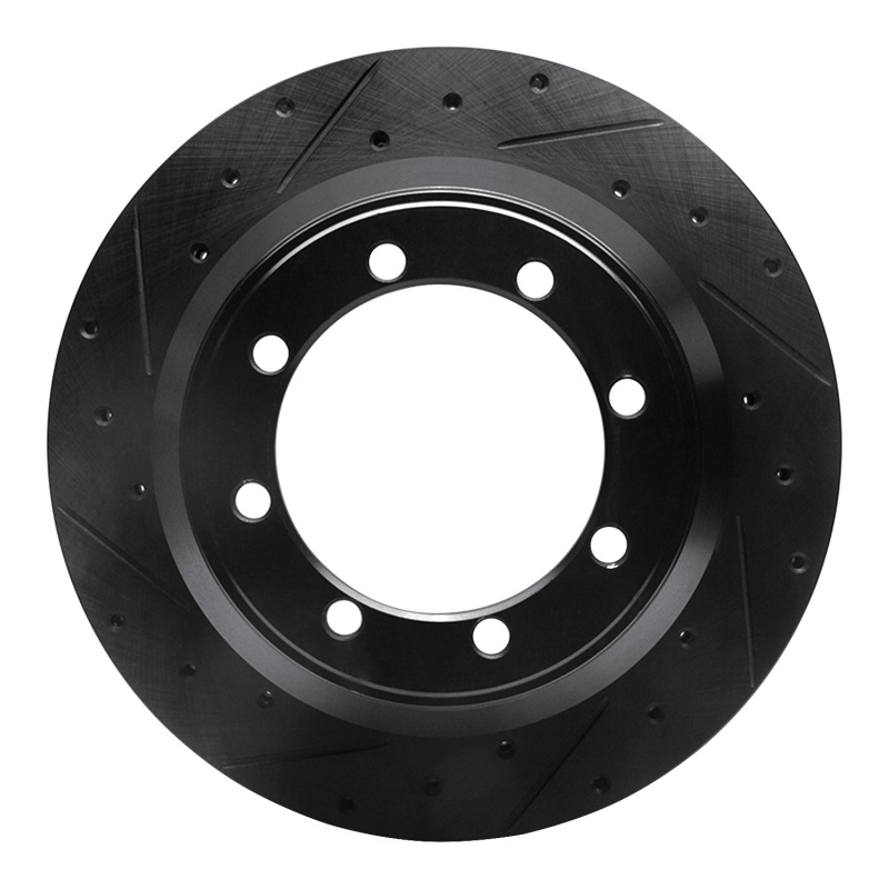 Ford F-350 Super Duty Brake Rotor (1) - Rear Left - R1 Concepts - Drilled & Slotted - Black - `99-`04 Ford F-350 Super Duty Brake Rotor (1) - Rear Left - R1 Concepts - Drilled & Slotted - Black - `99-`04
